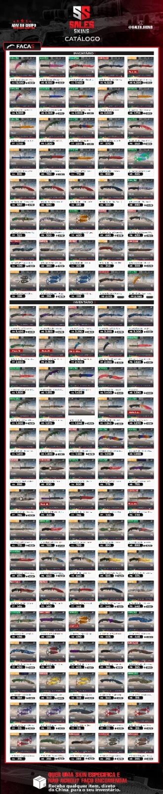 Facas - Catálogo Sales Skins